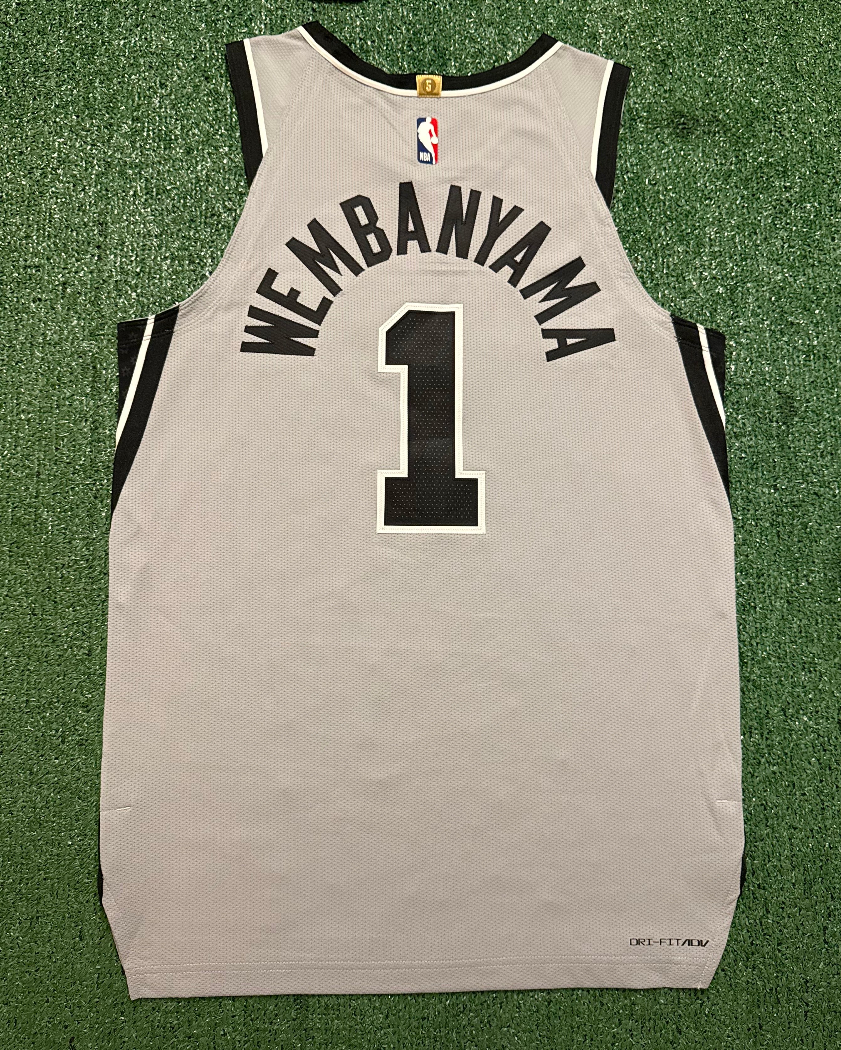 Victor Wembanyama San Antonio Spurs Jersey #1 Nike ADV Authentic Gray Size 44 (M) NBA