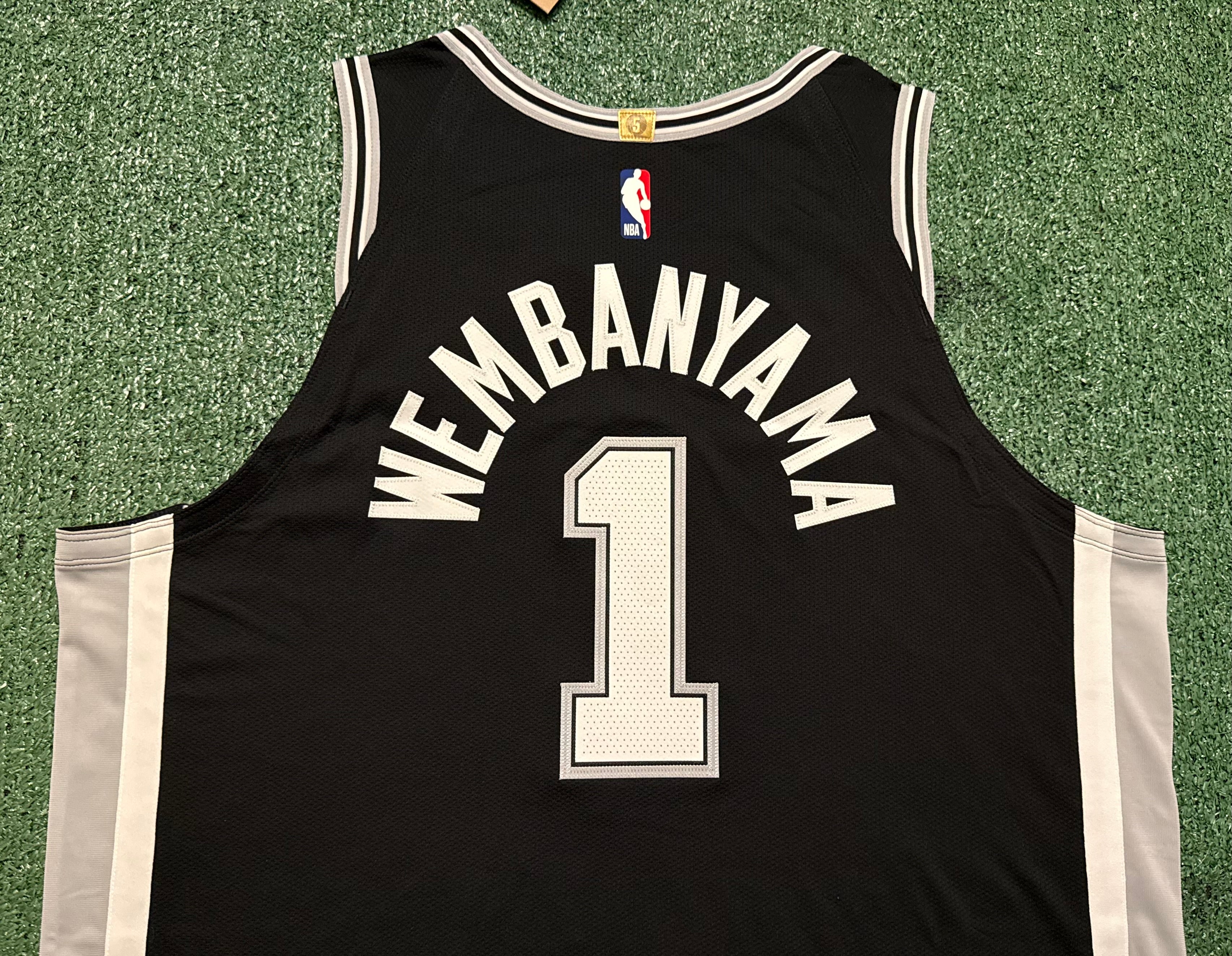 Victor Wembanyama San Antonio Spurs Jersey #1 Nike ADV Authentic Black Size 56 (XXL) NBA