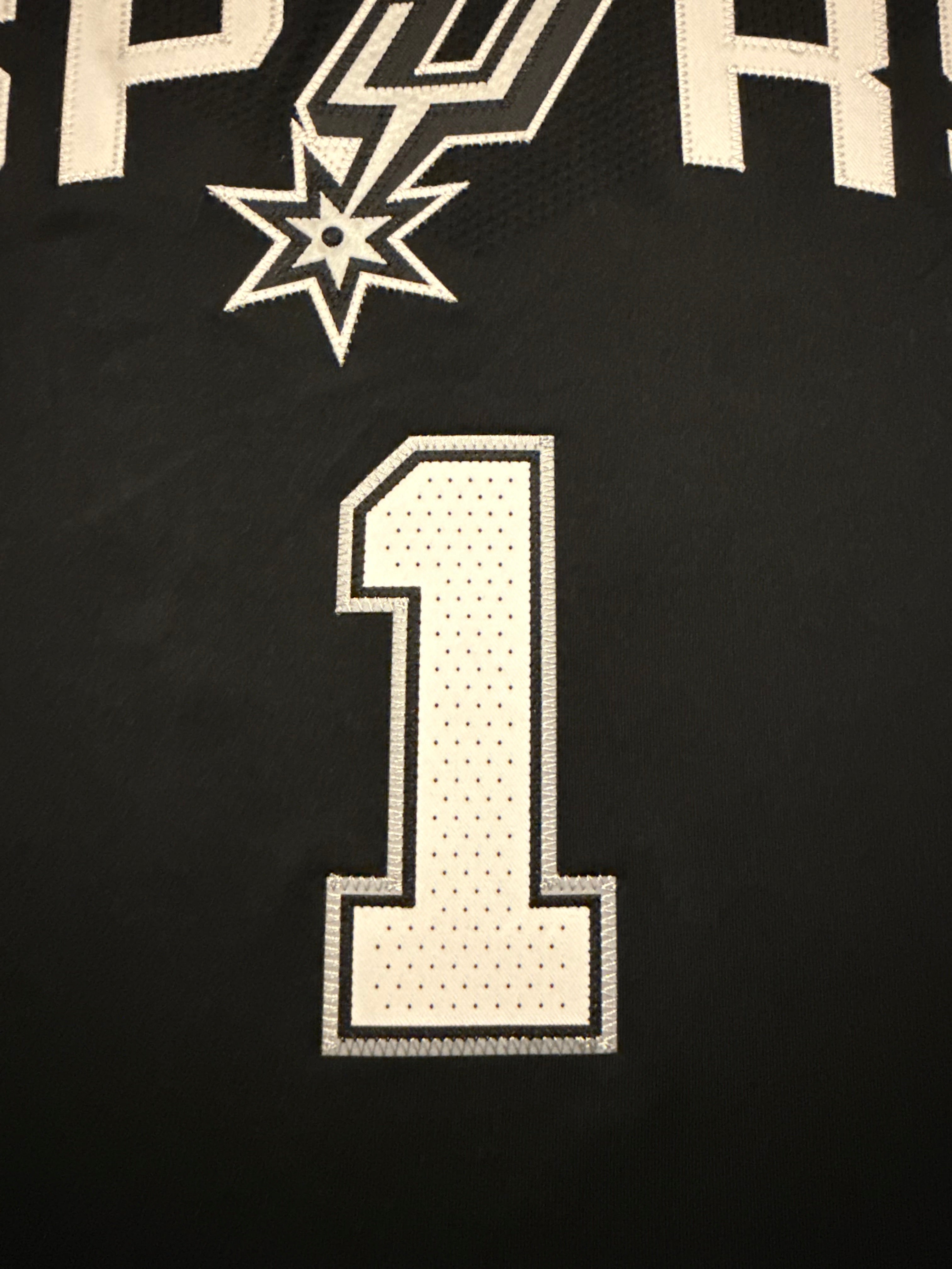 Victor Wembanyama San Antonio Spurs Jersey #1 Nike ADV Authentic Black Size 56 (XXL) NBA