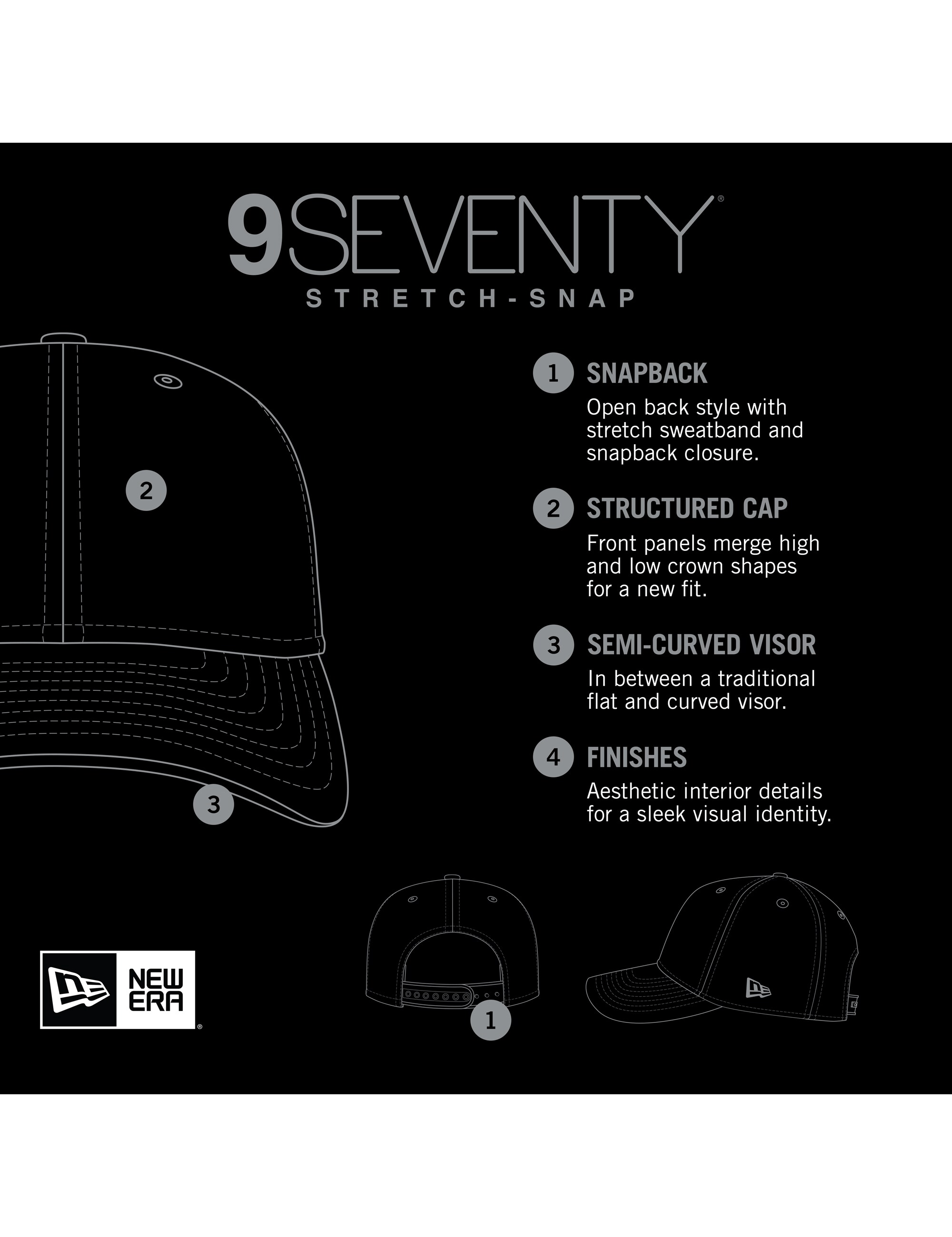 Utah Jazz New Era NBA Team 9SEVENTY Stretch-Snapback Hat - Purple