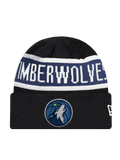 Minnesota Timberwolves New Era NBA Spell Out Pomless Knit Beanie - Black