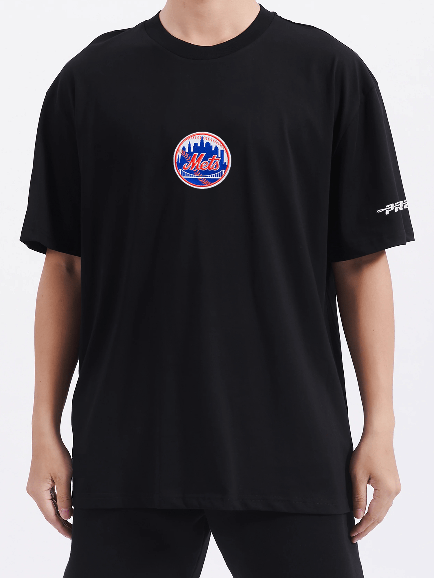 New York Mets Pro Standard MLB Icon Drop Shoulder T-Shirt - Black