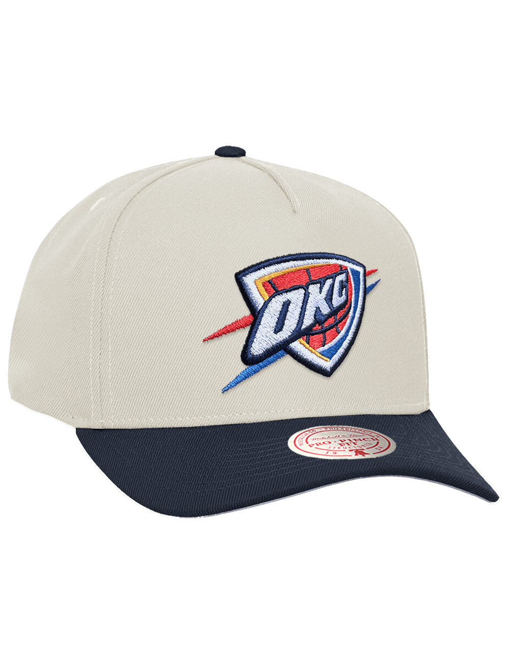 Oklahoma City Thunder Mitchell & Ness NBA Team Pro Pinch Snapback Hat - Chrome