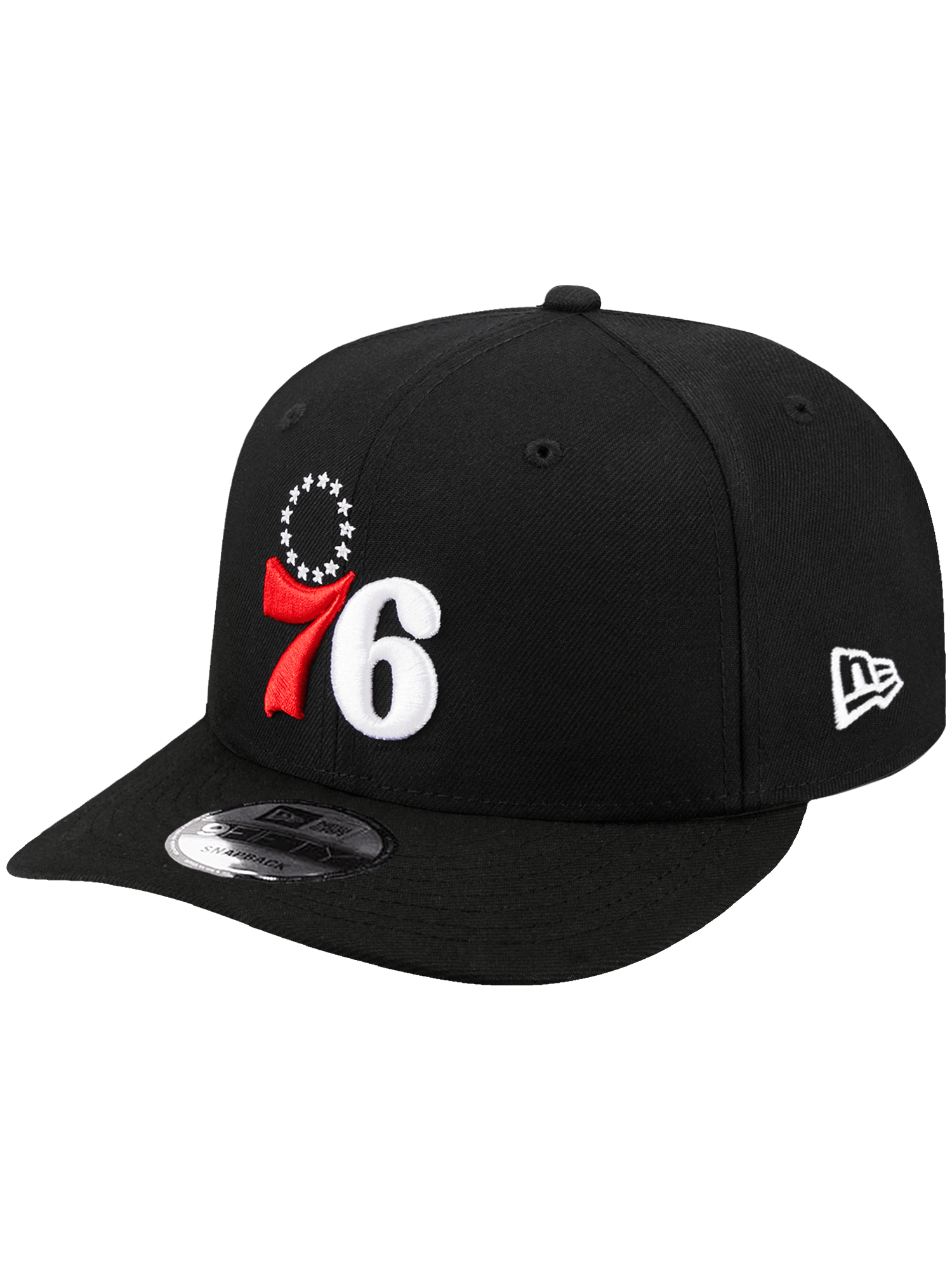 Philadelphia 76ers New Era NBA Alt 9FIFTY Pre-Curved Snapback Hat - Black