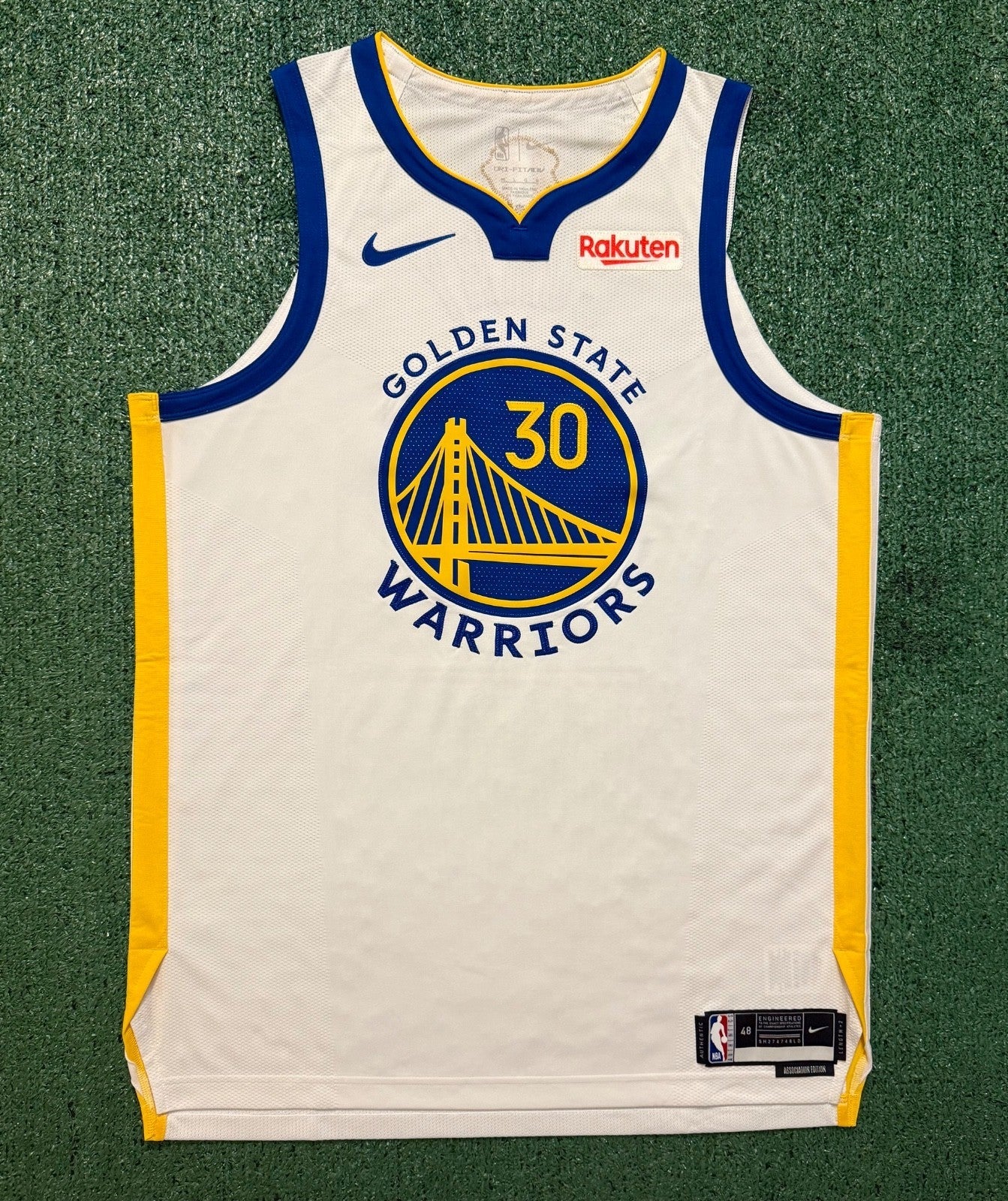Steph Curry Golden State Warriors Jersey #30 Nike ADV Authentic White Size 48 (L) NBA