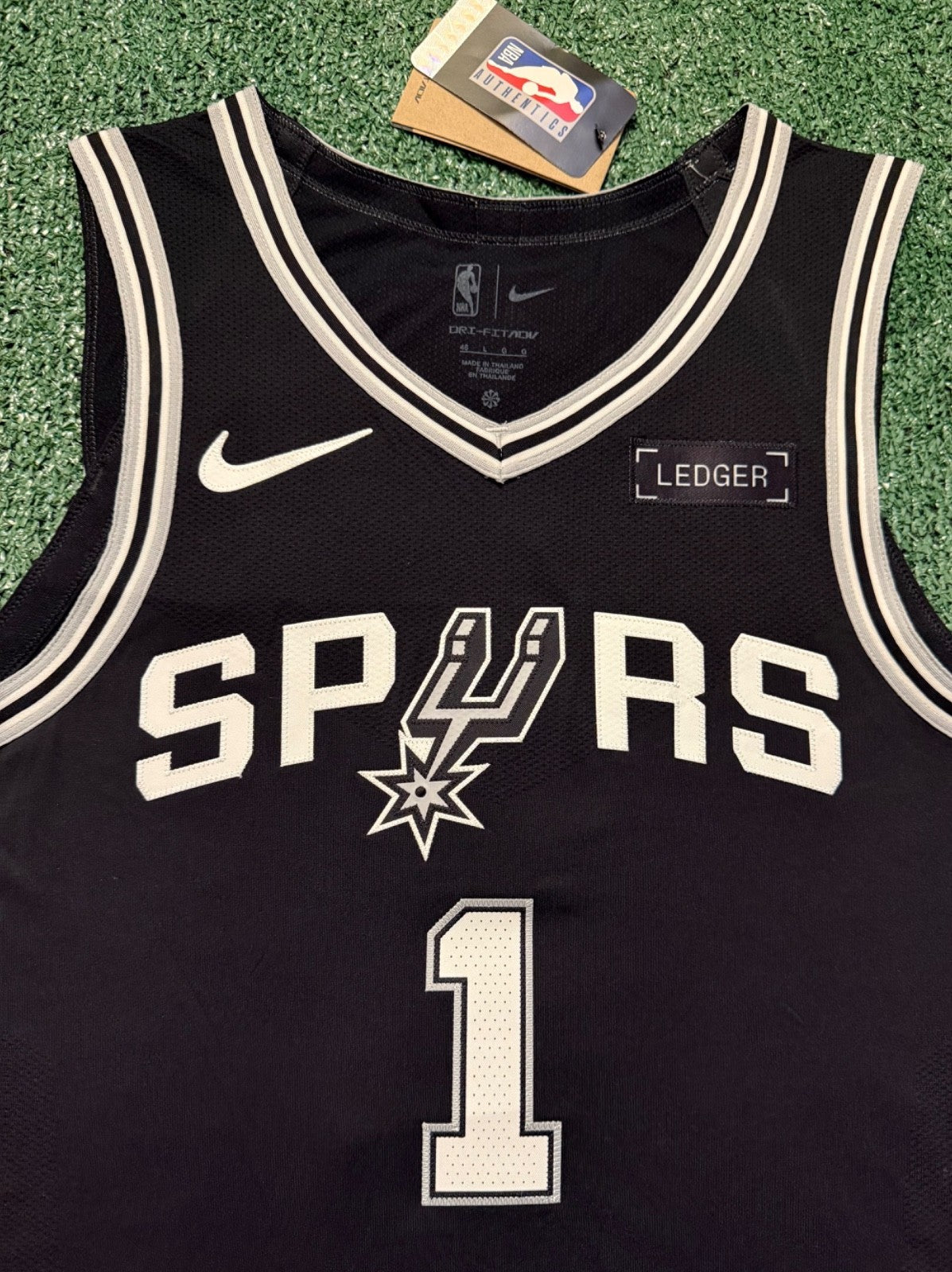Victor Wembanyama San Antonio Spurs Jersey #1 Nike ADV Authentic Black Size 48 (L) NBA