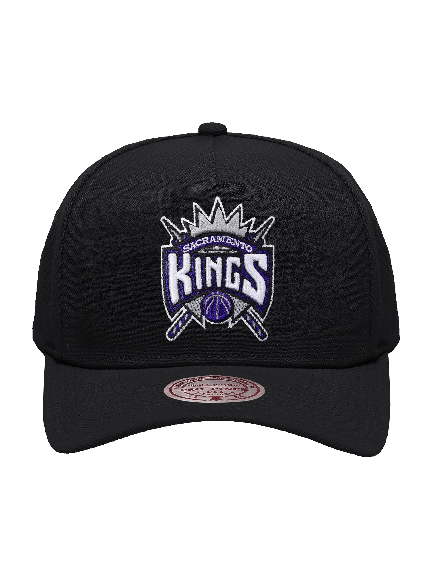 Sacramento Kings Mitchell & Ness NBA HWC Pro Pinch Snapback Hat - Black