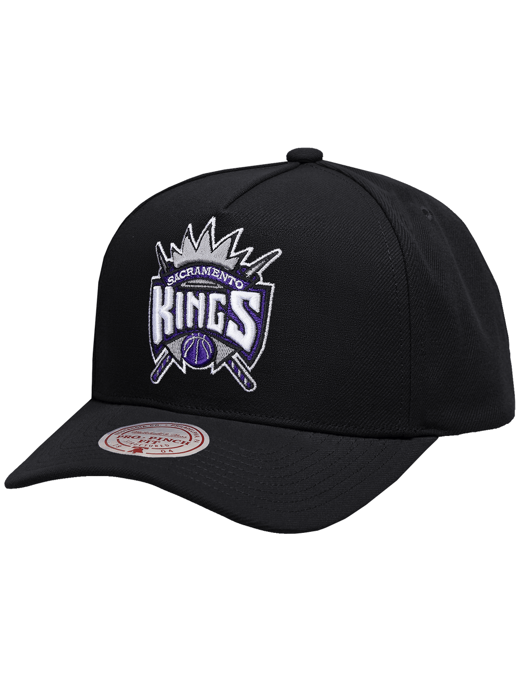 Sacramento Kings Mitchell & Ness NBA HWC Pro Pinch Snapback Hat - Black