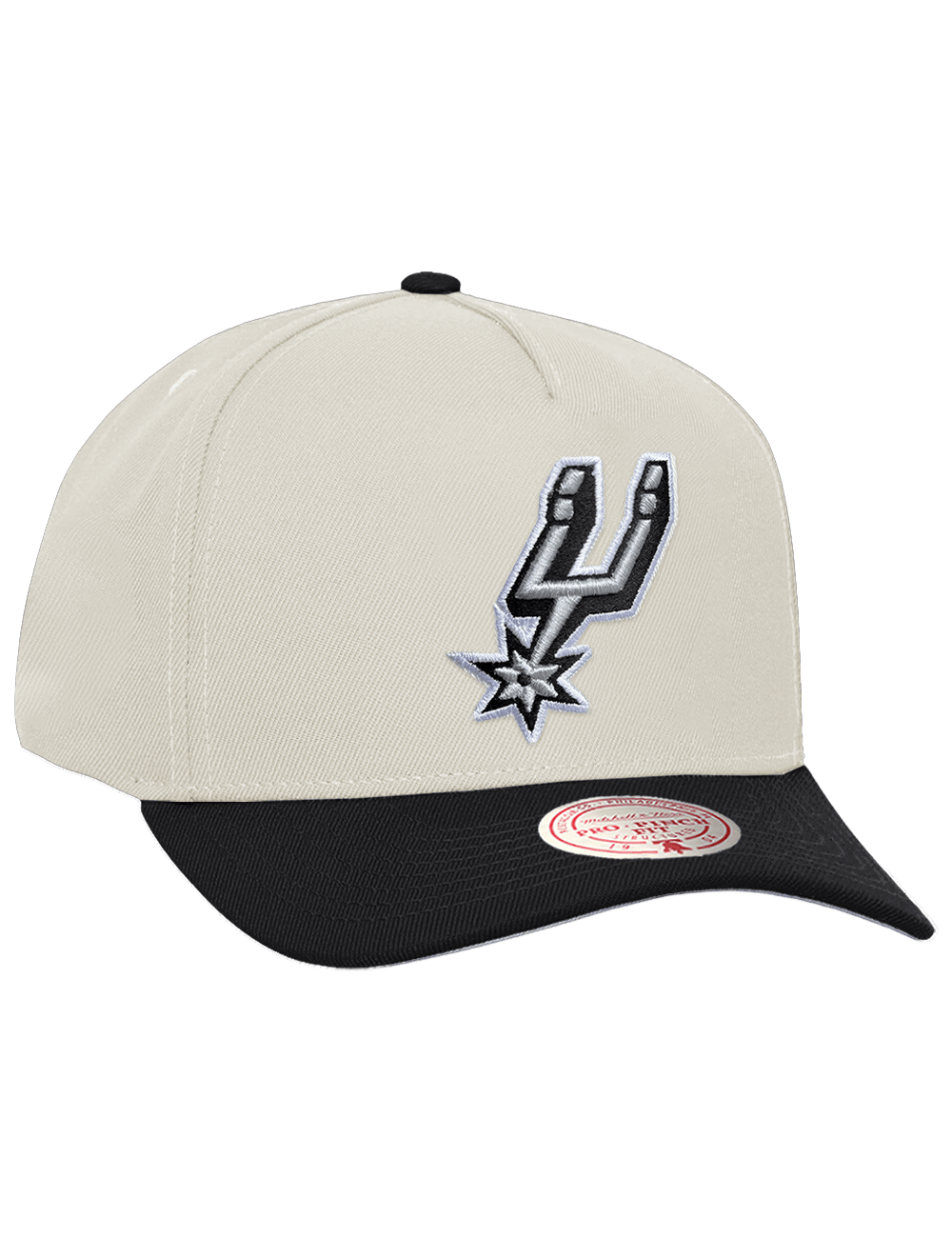 San Antonio Spurs Mitchell & Ness NBA Team Pro Pinch Snapback Hat - Chrome