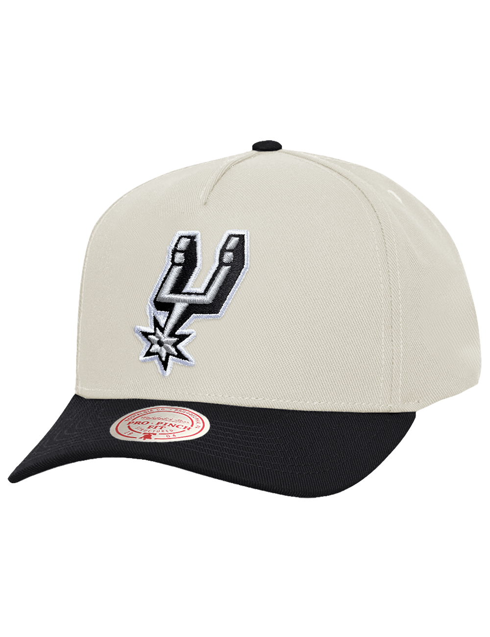 San Antonio Spurs Mitchell & Ness NBA Team Pro Pinch Snapback Hat - Chrome