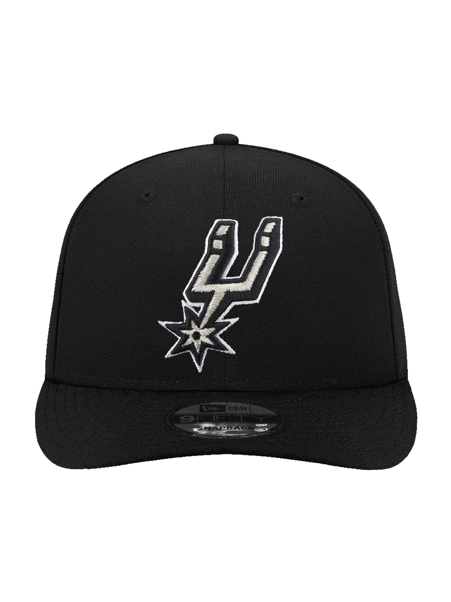 San Antonio Spurs New Era NBA Team 9FIFTY Pre-Curved Snapback Hat - Black