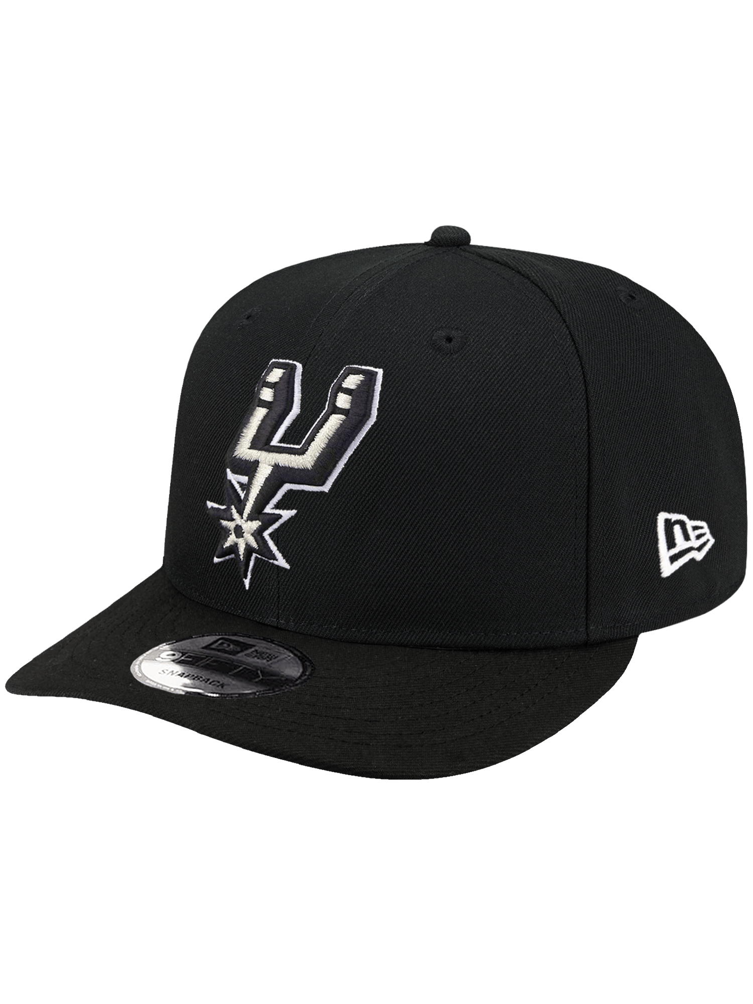 San Antonio Spurs New Era NBA Team 9FIFTY Pre-Curved Snapback Hat - Black