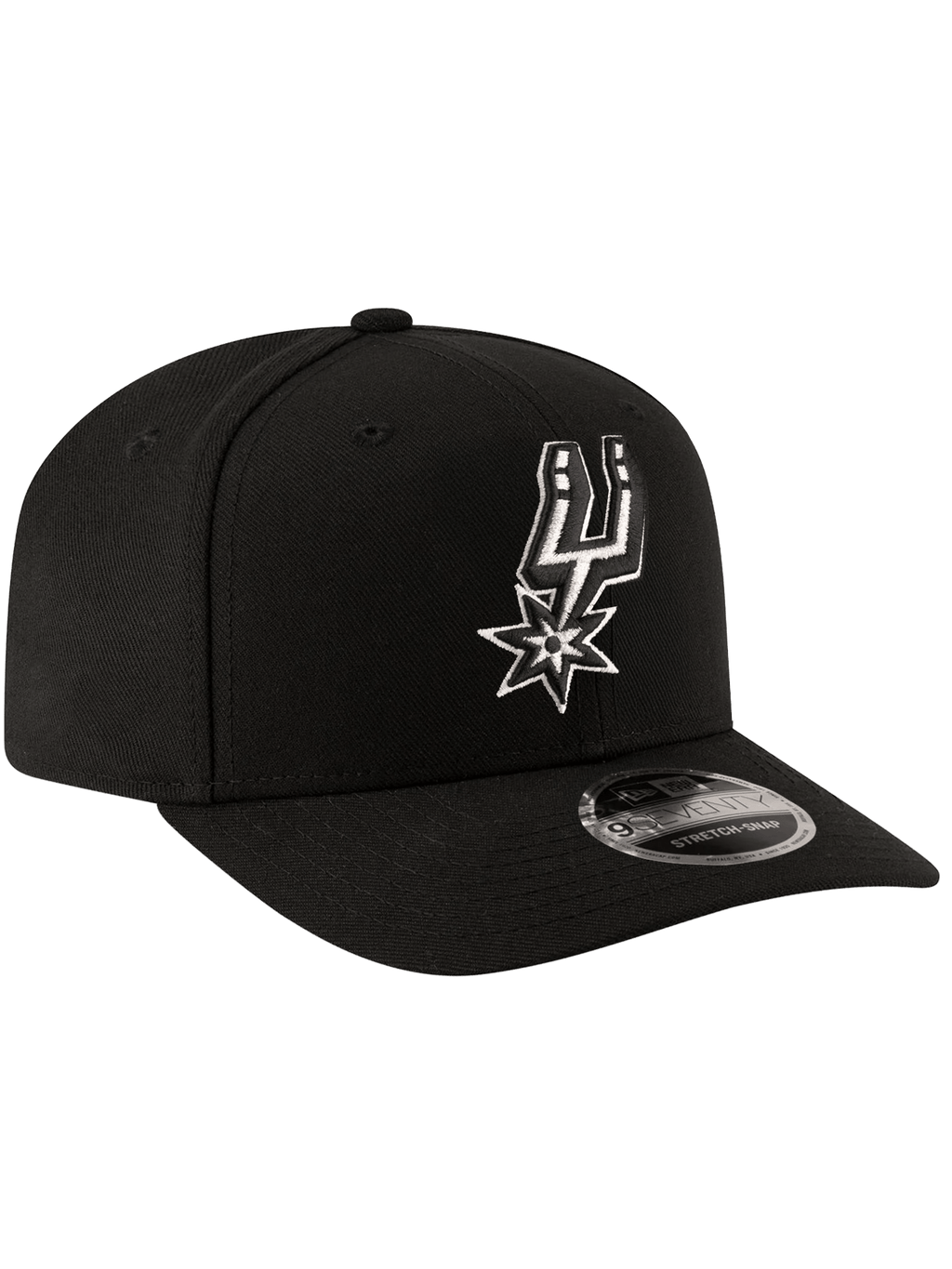 San Antonio Spurs New Era NBA Team 9SEVENTY Stretch-Snapback Hat - Black
