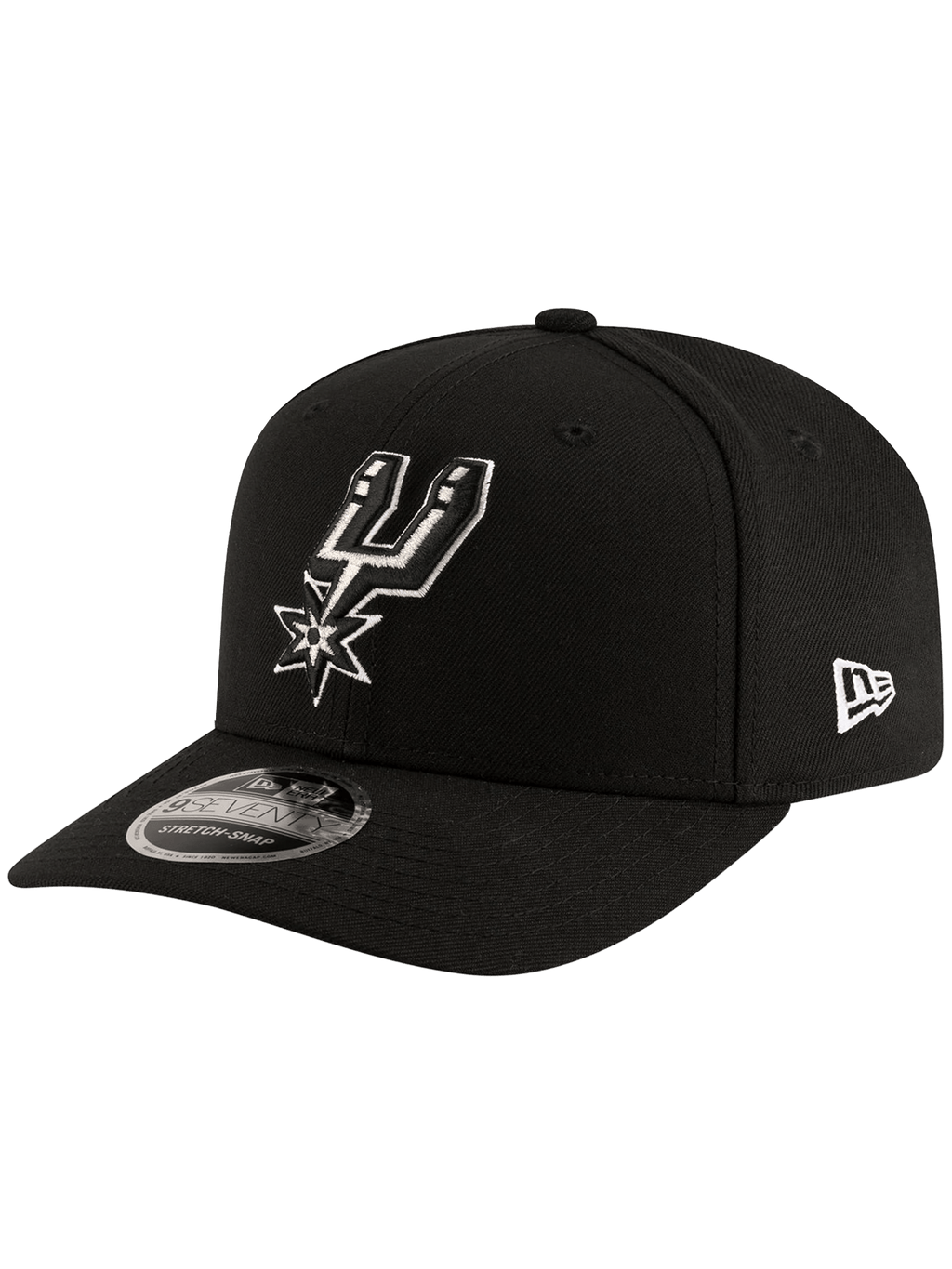 San Antonio Spurs New Era NBA Team 9SEVENTY Stretch-Snapback Hat - Black