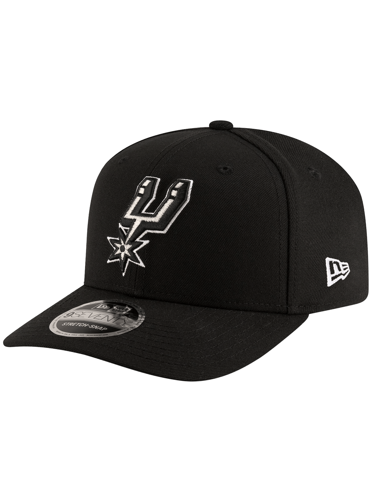 San Antonio Spurs New Era NBA Team 9SEVENTY Stretch-Snapback Hat - Black