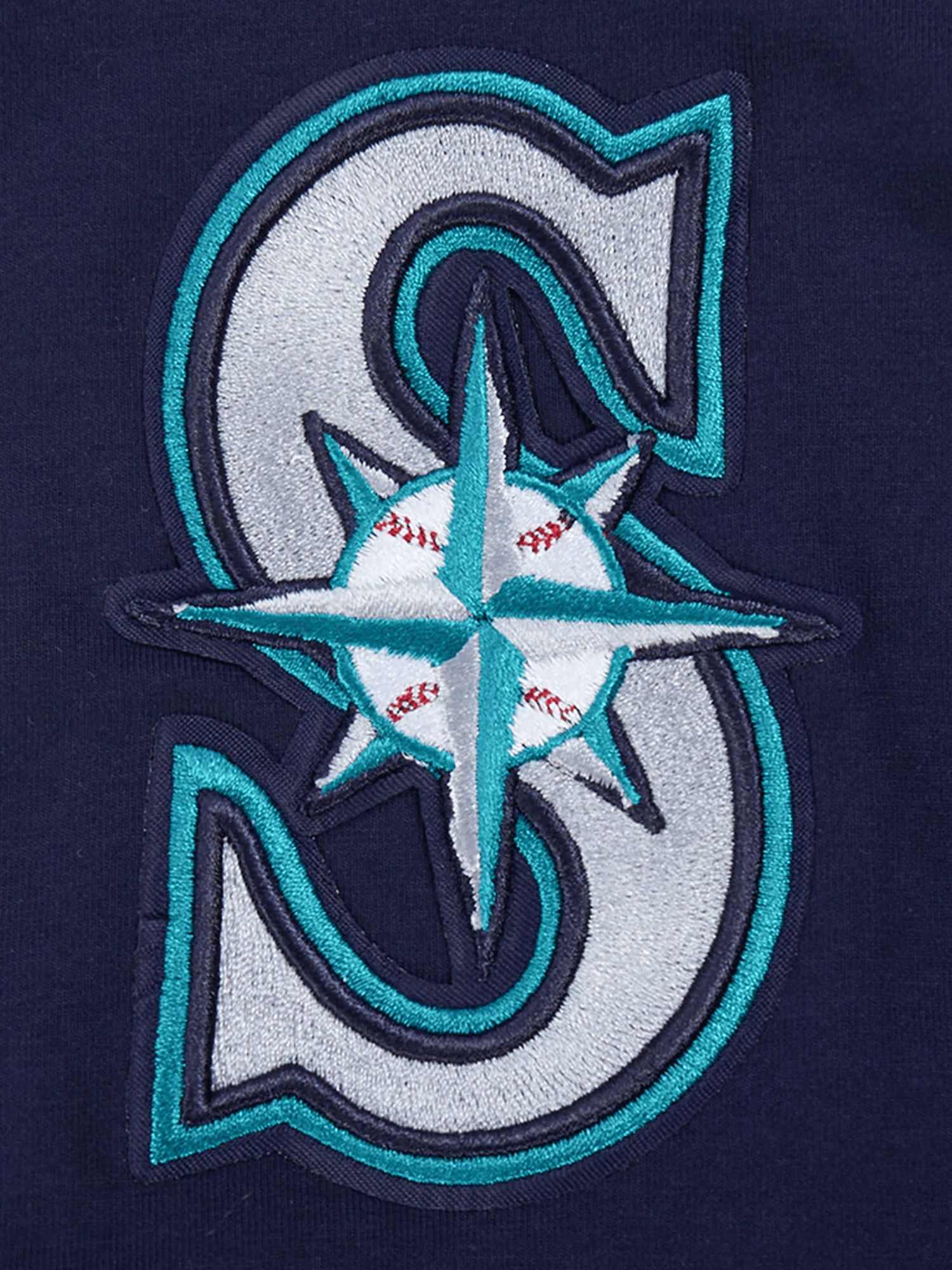 Seattle Mariners Pro Standard MLB Team Chenille Flex T-Shirt - Navy