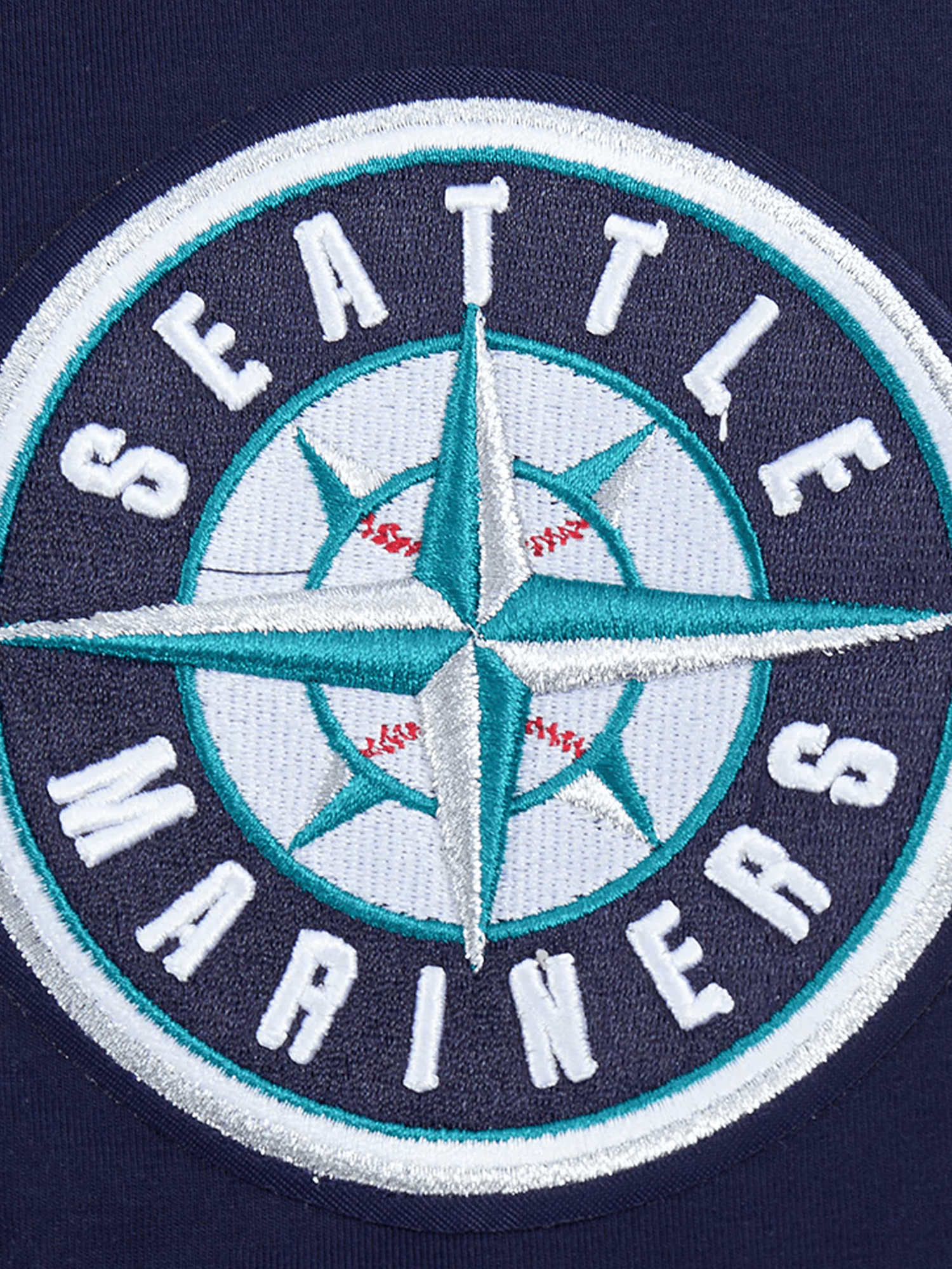 Seattle Mariners Pro Standard MLB Team Chenille Flex T-Shirt - Navy
