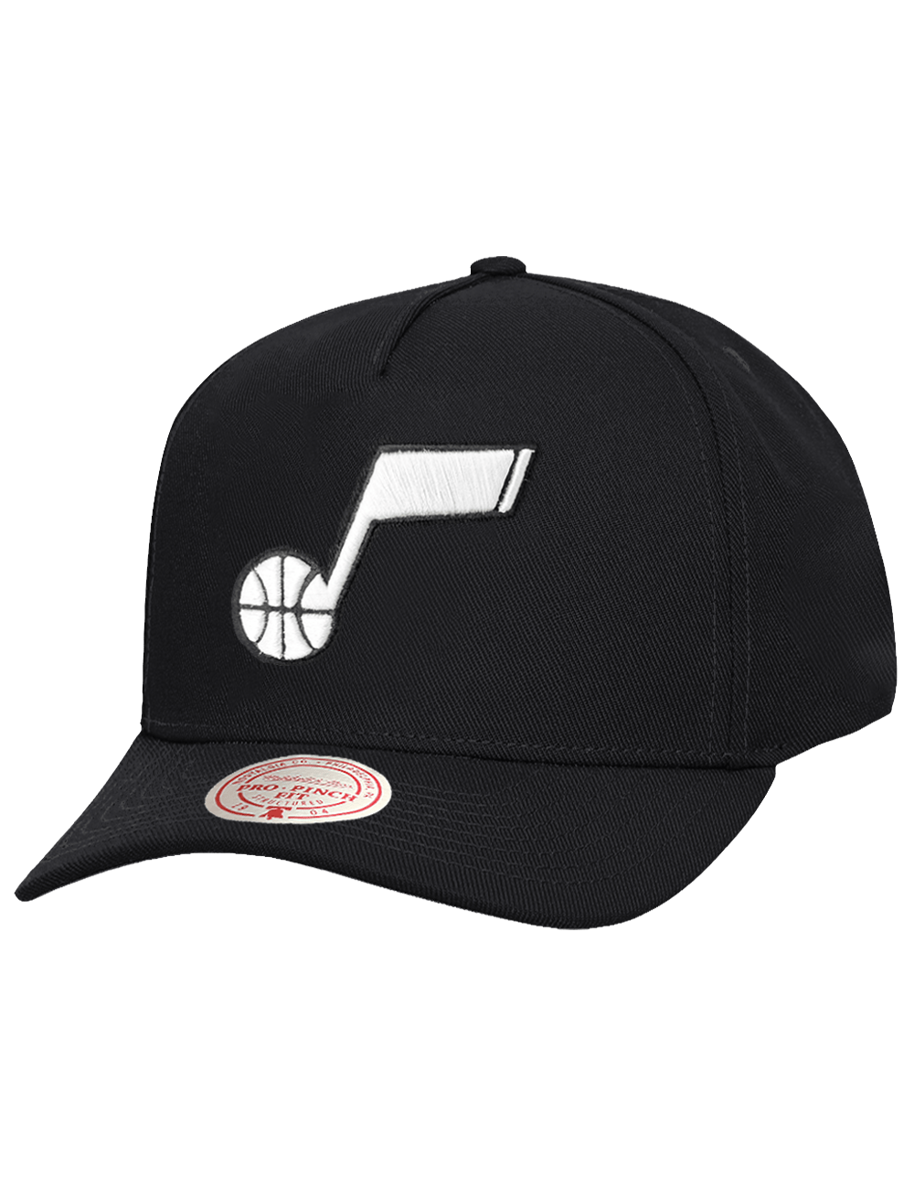 Utah Jazz Mitchell & Ness NBA Team Pro Pinch Snapback Hat - Black